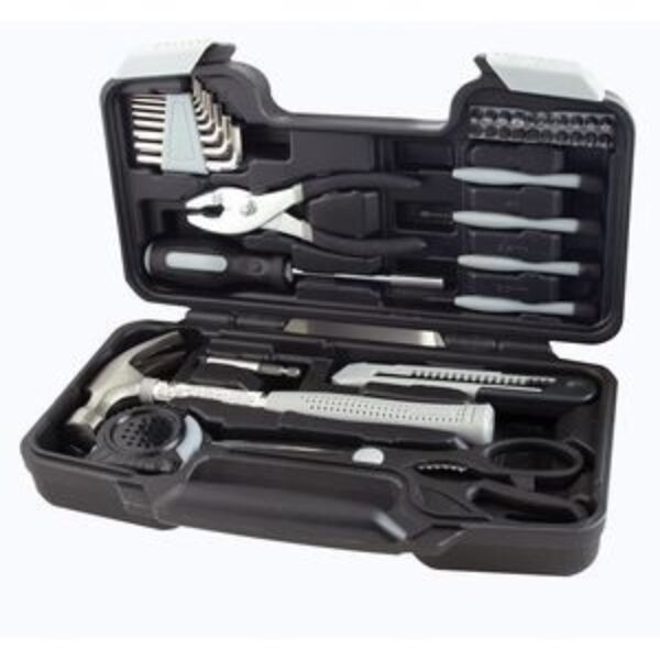 39 Piece Compact Home Tool Kit with Blow Molded Case
