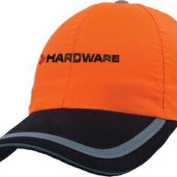 6 Panel Fluorescent Polyester Safety Cap