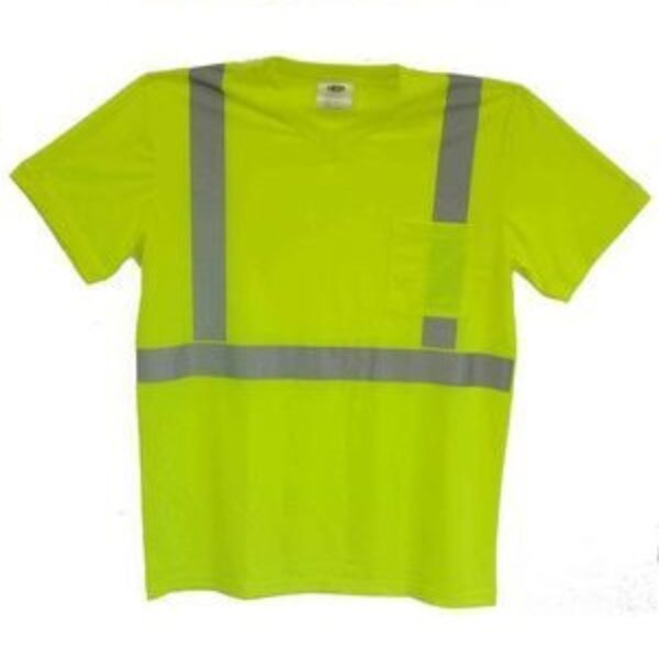 Class 2 Safety T-Shirt - Micro Mesh with V-Neck and Pocket