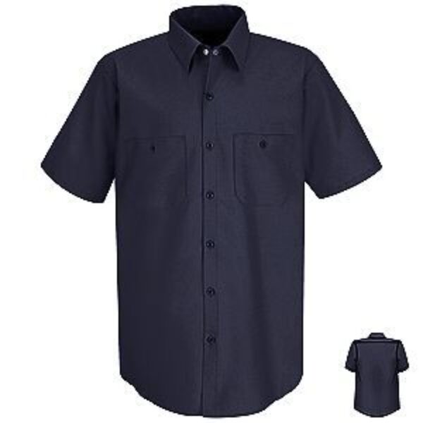 Men's Wrinkle Resistant Short Sleeve Cotton Work Shirt