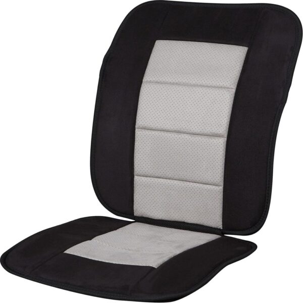 Microsuede Full Seat Cushion, Black-Gray