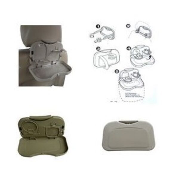 Plastic Travel Dining Tray for Car Folding Table Fix to Seat