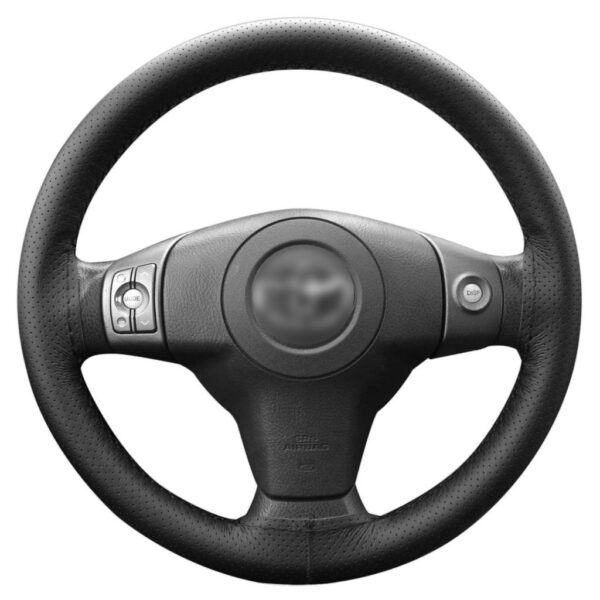 Universal Car Steering Wheel Stitch On Wrap Cover, 106 cm, Black